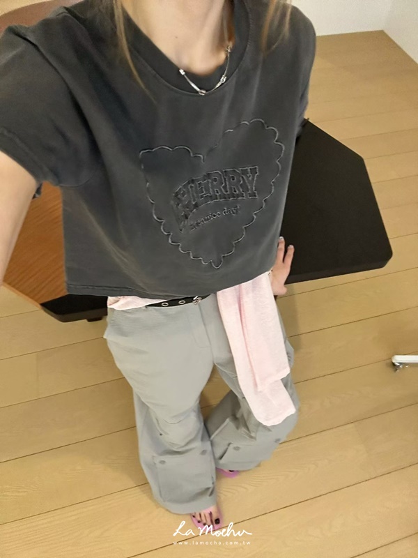 口袋工裝喇叭長褲